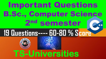 Important Questions-B.Sc., Computer Science-2nd semester | All Universities of TS | HSR Bioinfo