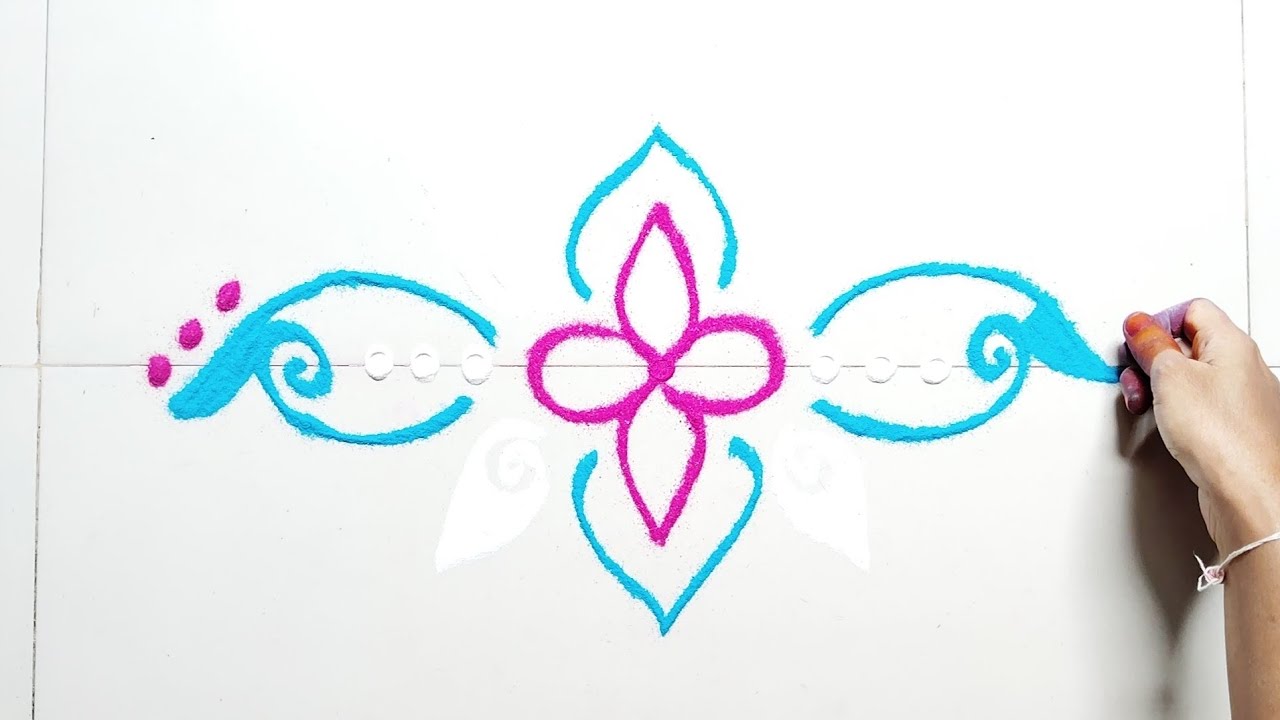 Rangoli Side Designs | Side Border Kolam | Daily Rangoli | Border ...