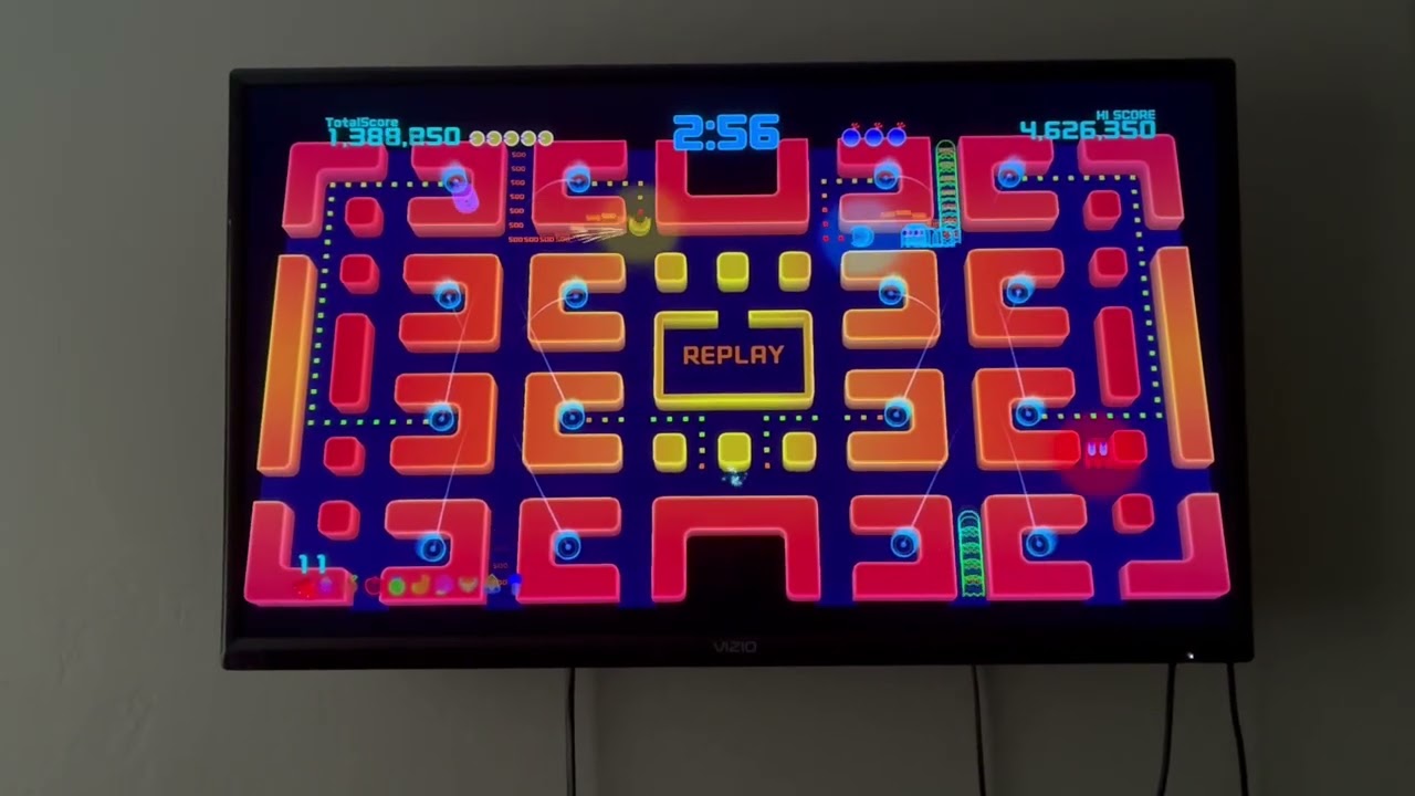 Pac-Man CE 2 plus 2P | jumping 2P (4,735,350) + commentary 