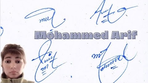 Mohammed Arif name signature with arooj