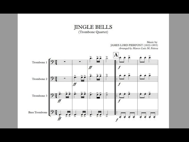 Jingle Bells Jazz Trumpet Quartet - Tiger Music