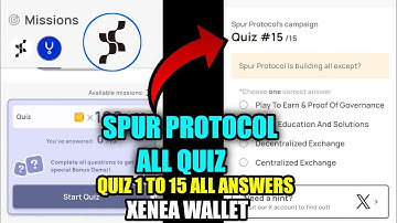 Xenea Wallet Spur Protocol All Quiz Answer | Xenea Wallet Today Quiz | Quiz Answer Spur Protocol Ari