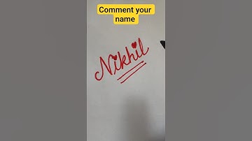 ✨ Cursive Name Art | Stylish Name Writing in Cursive | Calligraphy for Beginners #shorts #nikhil