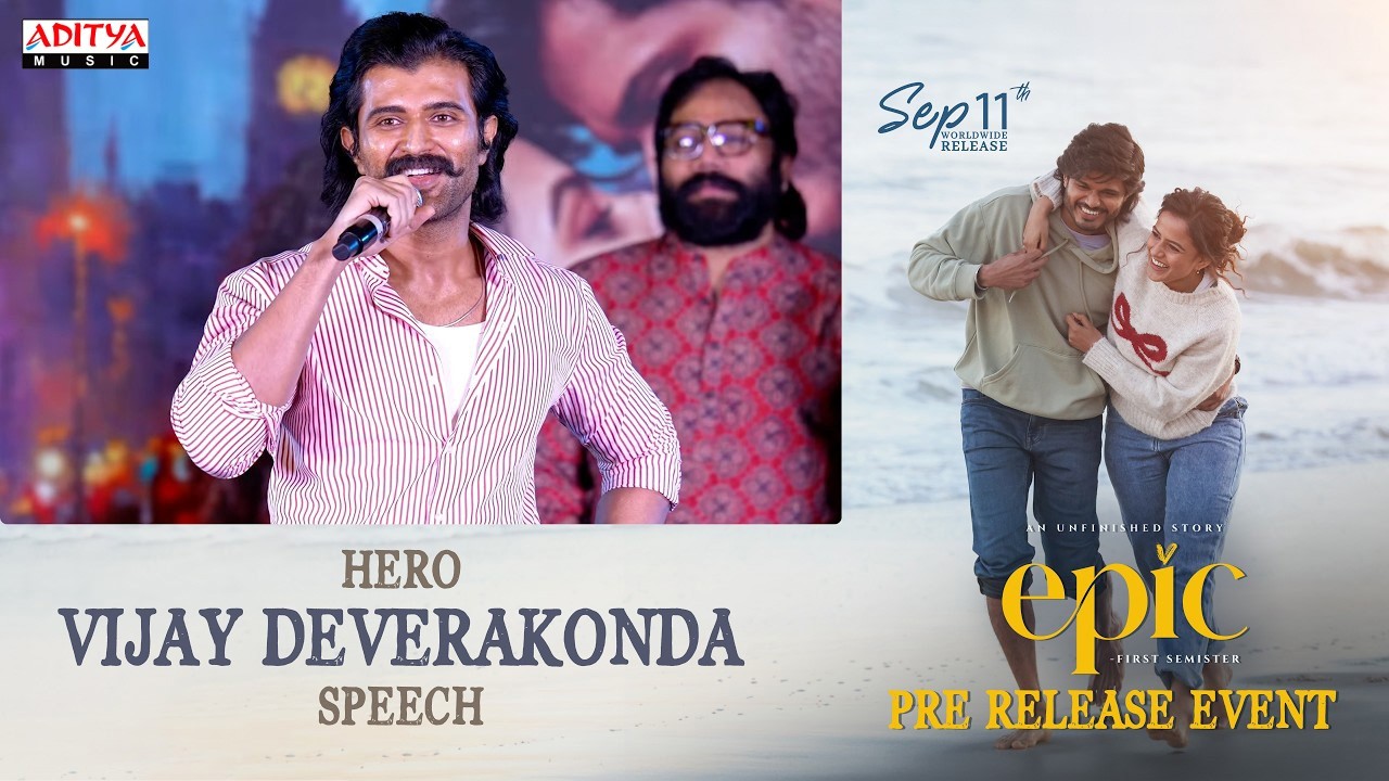 Rowdy Boy Vijay Deverakonda Speech at EPIC - First Semester Pre Release Event | Anand, Vaishnavi