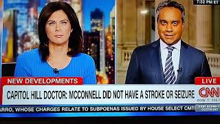CNN medical expert Dr Jonathan Reiner says that the excuses about Mitch McConnell's health are false