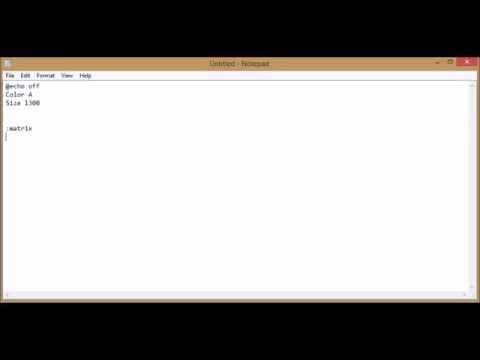 How to #1: making a matrix emulator batch file