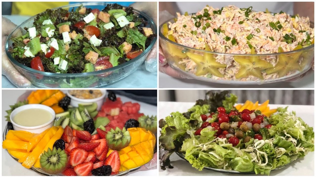 4 SALADAS PARA CEIA DE NATAL E ANO NOVO