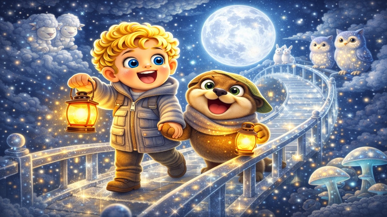 The Moon Bridge Crossing – A Silver Night Adventure with Telo & Milo 🌙🌉✨