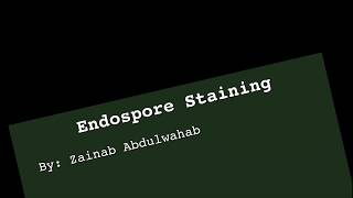 Endospore staining - Microbiology