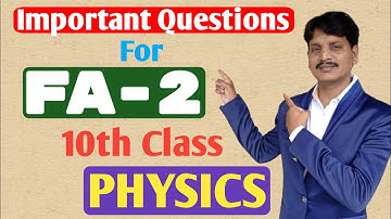 important questions for fa2|fa2 Question paper 2023|Physics important questions