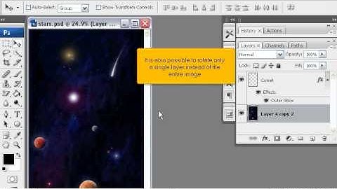 How to rotate the canvas & layers in PhotoShop - Adobe Photoshop Tutorials