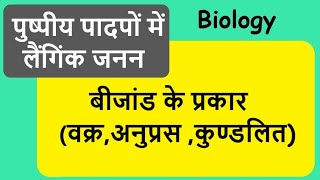 बीजांड के प्रकार - (वक्र,अनुप्रस ,कुण्डलित) - Biology Class 12th