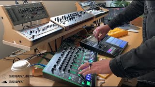 Making House Music: Synth Jam w Maschine+ / Roland TR-8 / Minilogue xd / JU-06A / SH-01A / Volcas