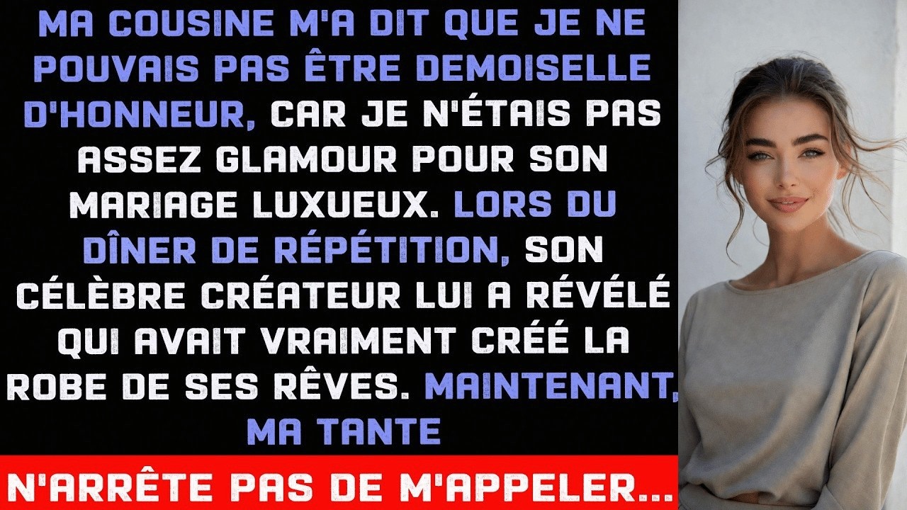 « Tu n’es qu’une couturière. Tu répares des ourlets et des déchirures. » Ces mots, prononcés par ma cousine Victoria dans l’atelier du célèbre designer Alessandro Romano, m’ont glacé le sang. Nous...