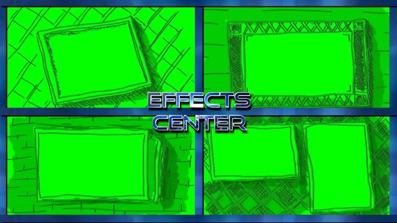 Pencil Effect Frame / Moldura com Efeito de Lápis - Green Screen / Chroma Key