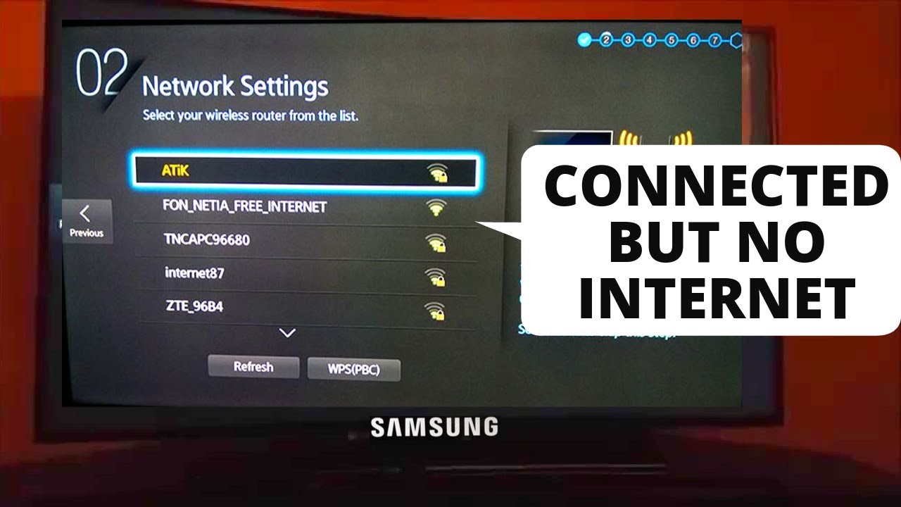 How to Fix Samsung TV Connected to WiFi But No