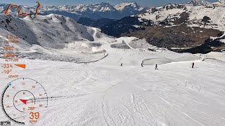 4K Skiing Verbier 4Vallées, Attelas To Médran Top To Bottom, Valais Switzerland, Gopro Hero10