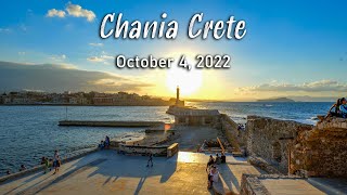 Chania Crete, walking tour 4k, Greece 2022