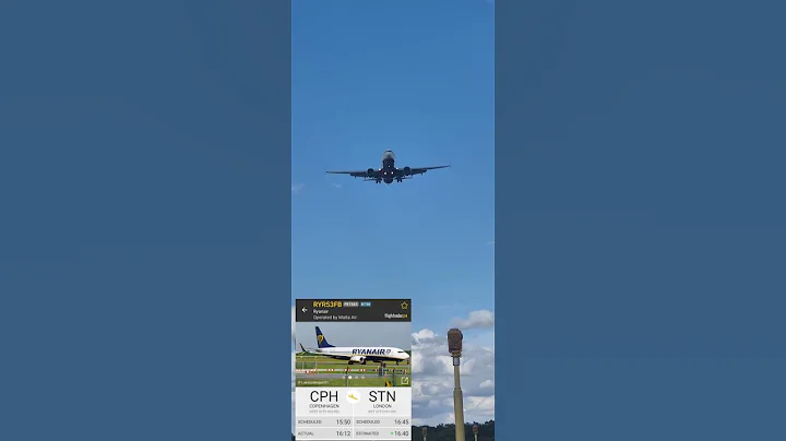 Ryan air from Copenhagen to Stansted London Airport 🇩🇰 #aviation #planes #yt #viralvideo #clips