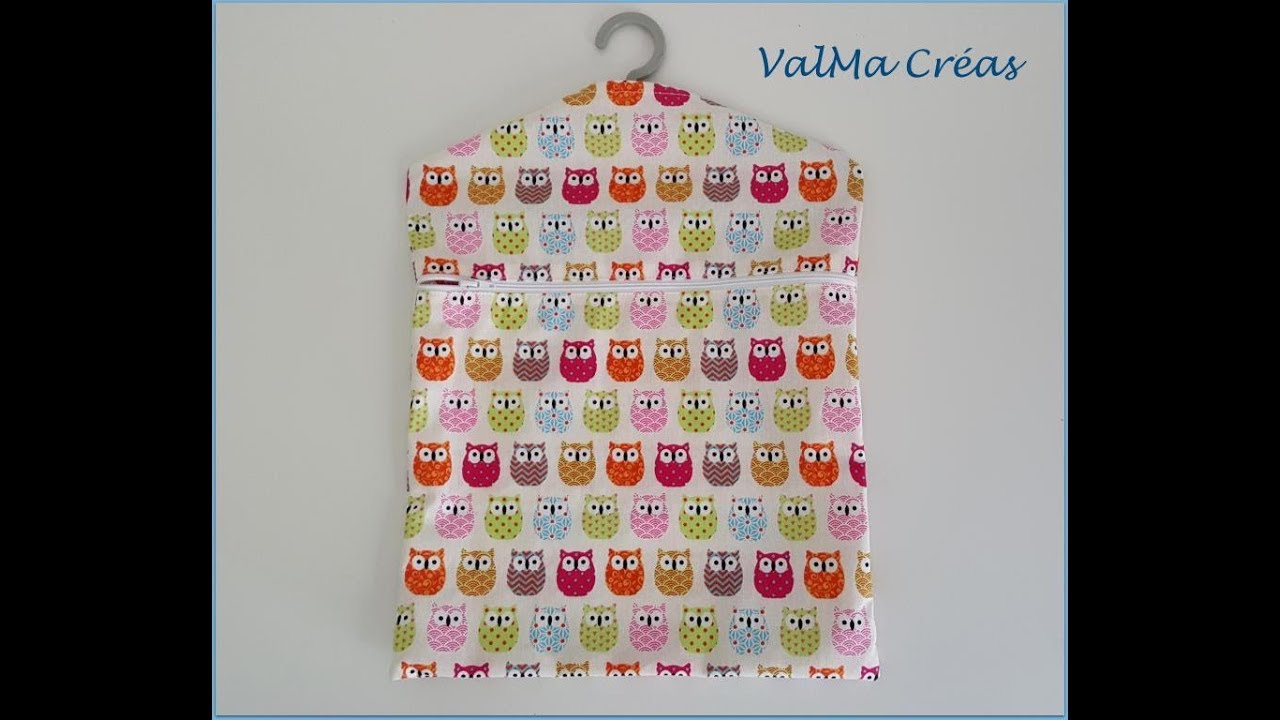 Sac de rangement à suspendre sur cintre avec fermeture éclair - Tuto couture ValMa Créas