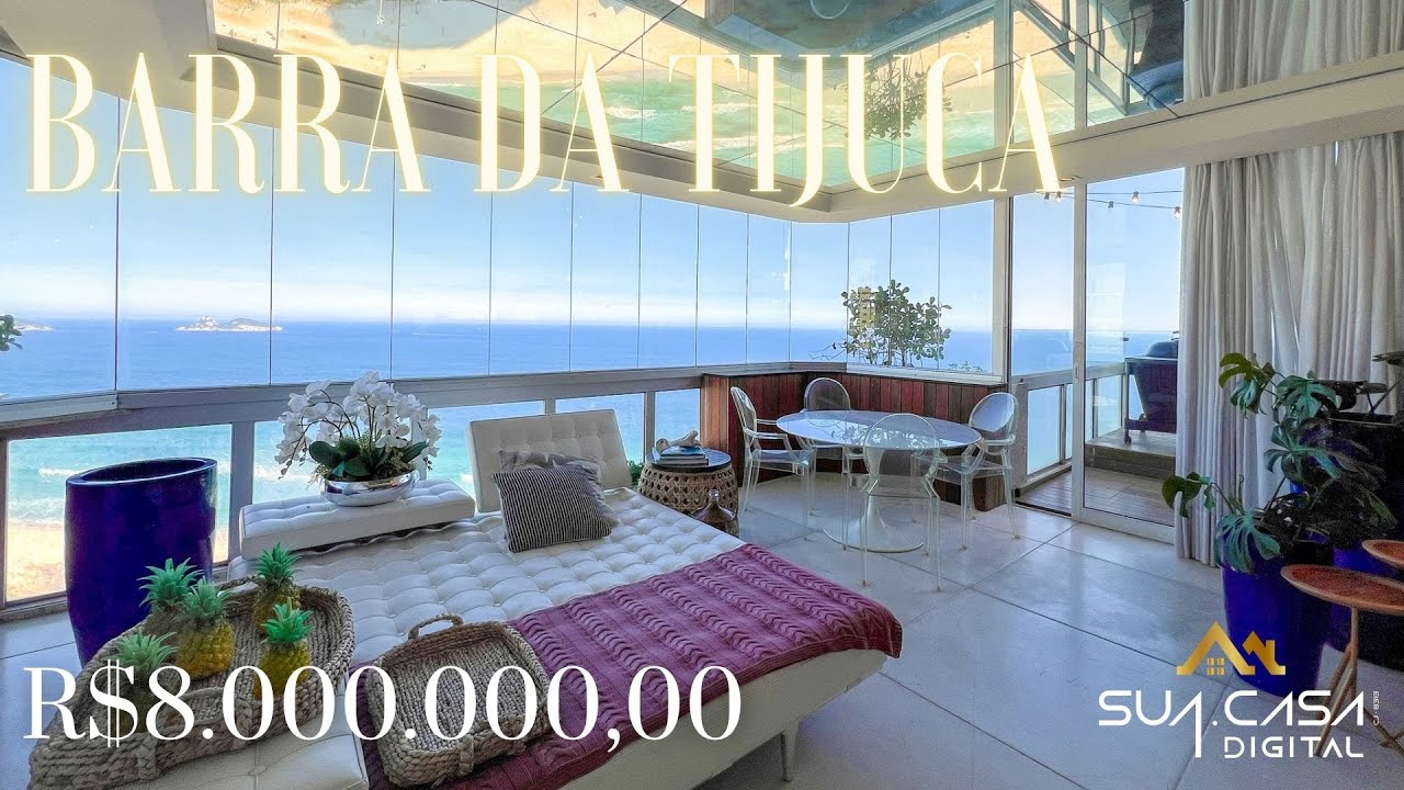 Apartamento impecável frontal mar na Praia da Barra da Tijuca | Posto 5 | Vista panorâmica