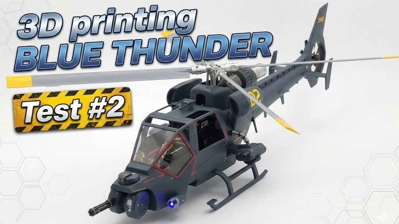 3D PRINTING BLUE THUNDER Test#2 - YouTube