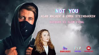 NOT YOU - ALAN WALKER & EMMA STEINBAKKEN KARAOKE DJ SLOW VIRAL SMusic