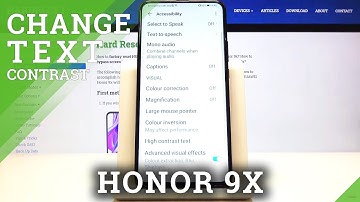 How to Activate High Contrast Text in HONOR 9x – Change Contrast