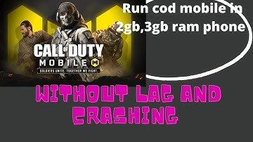 How to run and fix cod  mobile in 2GB,3GB ram | Phone very easily | with Gameplay Proof | FING 24