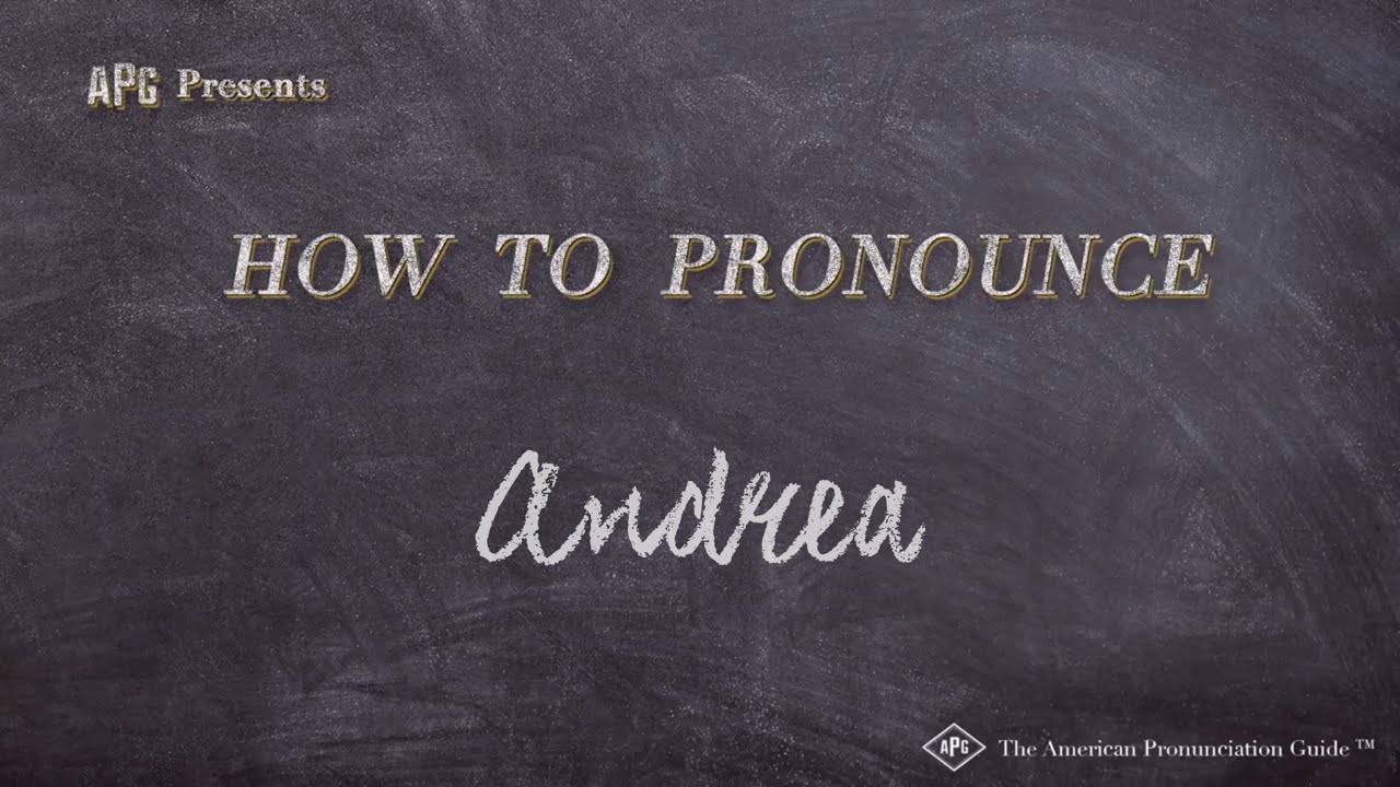 How To Pronounce Andrea (Real Life Examples!)