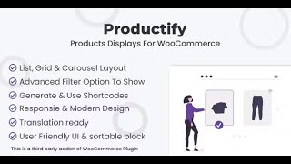 Products Displays For Woocommerce - Productify By Themeatelier