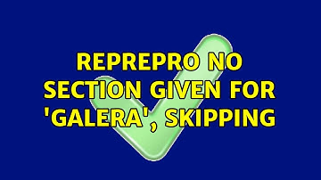 Ubuntu: reprepro No section given for 