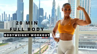 20 min Full Body Workout  BODYWEIGHT | Build Muscle + Strength