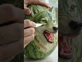 Epic Wolf Waterrmelon Carving Time-Lapse #ai #usa