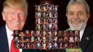 Mortal Kombat 9 - DONALD TRUMP 🇺🇸 & LULA 🇧🇷 - Expert Tag Ladder - Gameplay @(1080p) - 60ᶠᵖˢ ✔