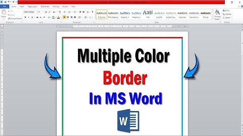 Multiple Color Borders In Microsoft Word || Page Border In Ms-Word 