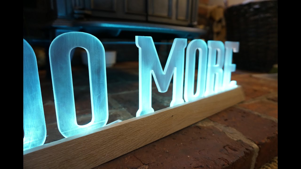 letters diy acrylic Backlit CNC YouTube LED Timelapse Sign letters diy acrylic Backlit CNC YouTube LED Timelapse Sign