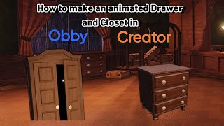 How to make an ANIMATED Closet and Drawer from Doors  Obby Creator