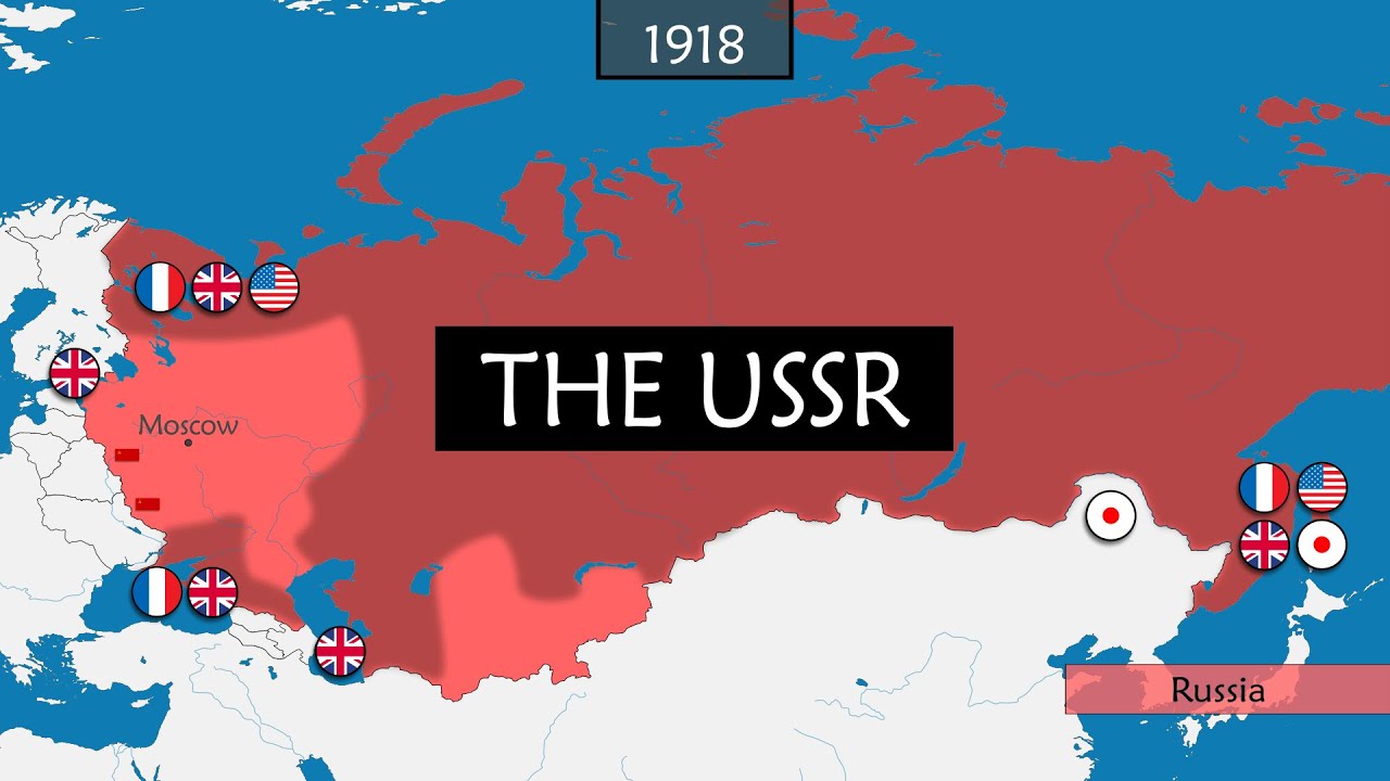 The USSR - Summary on a map - YouTube