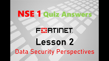 NSE 1 - Lesson 2 Data Security Perspectives Quiz - Fortinet certification