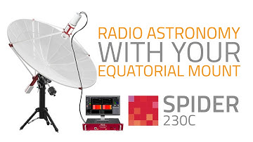 SPIDER 230C 2.3 meter diameter compact radio telescope for 1420 MHz radio astronomy