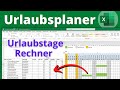 Excel Urlaubsplaner 2025 erstellen - Urlaubstage automatisch eintragen &amp; berechnen [für Mitarbeiter]
