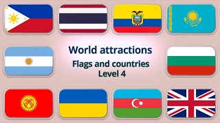 Guess the country by the flag | Level #4 | World attractions | Geography quiz screenshot 1