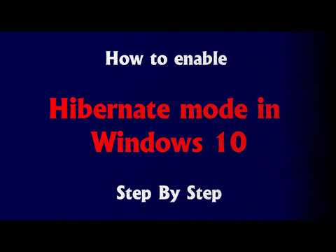 How to enable hibernate mode in windows 10 step by step