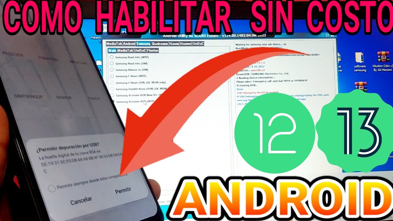 Nuevo Método Android 13 /12 / Eliminar cuenta de google samsung a12 ...