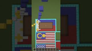 MINECRAFT FALLING PIXEL ART |PHILIPPINES FLAG#34|  #shorts #minecraft #pixelart #philippines #flags