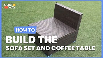 How to Install the 5PCS Patio Sofa Set w/ Coffee Table #costway #howto
