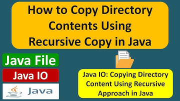 How to Copy Directory Contents Using Recursive Copy in Java? | Java File | Java IO