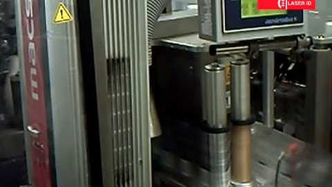 Macsa laser K-1000 series coding plastic part. Cosmetics market.