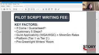 Law School for Writers: The TV Pilot Script Writing Fee - STORY EXPO 2021